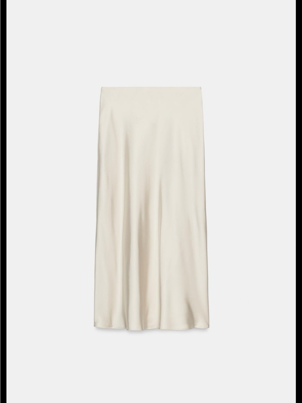 Zara Women's Cream Satin Slip Skirt